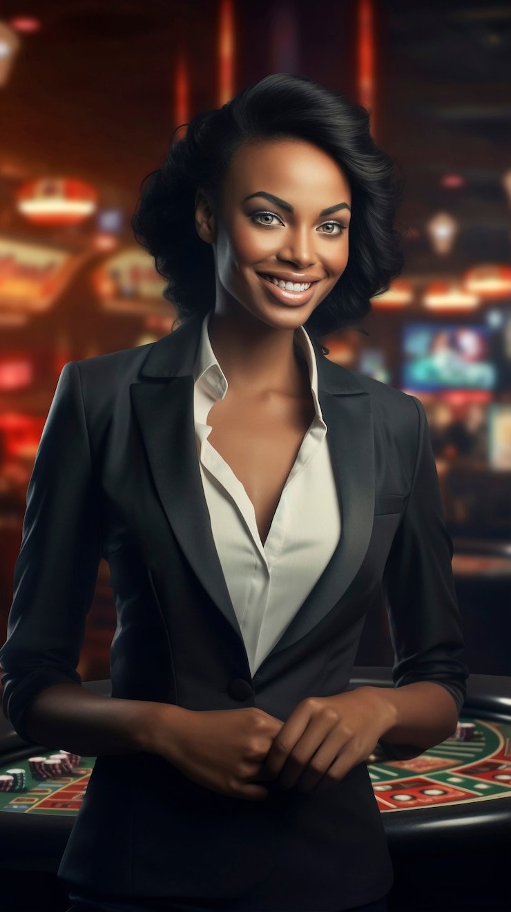 menang club live-dealer table interface showing chat panel and game controls